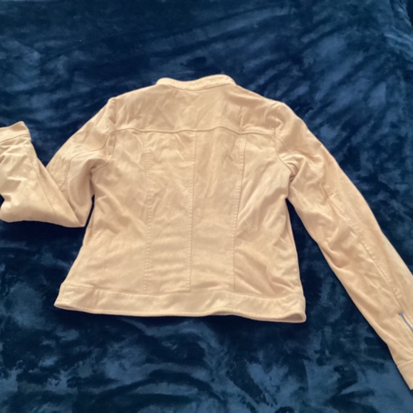 Coffee Shop New York, NWOT, sz S, faux suede, mustard yellow moto jacket - Picture 8 of 10